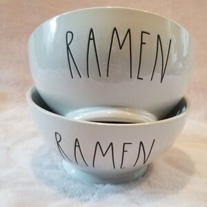 Rae Dunn Ramen Bowls. Set of 2. Approx. 3" Tall and 5.5" in Diameter.